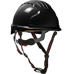 Jsp 280-Ev6151V-Ch-11 Jsp Evo6151 Ascend Climbing Helmet, 6-Pt Textile Suspension, Wheel Ratchet, Black, Size One Size