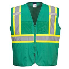 Portwest Us391 Iona Plus Mesh Vest, Non-Ansi, Bottle Green, Size Large