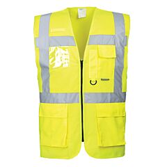 Portwest Us476 Berlin Executive Vest, Class 2, Yellow, Size Small