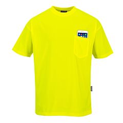 Portwest S578 Non Ansi Pocket Short Sleeve T-Shirt, Yellow, Size 3X-Large