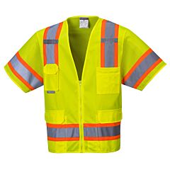 Portwest Us373 Aurora Sleeved Hi-Vis Vest, Class 3, Yellow, Size 4X-Large