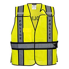 Portwest Us387 Public Safety Vest, Yellow/Black, Size Xx/4X