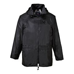 Portwest Us440 Classic Rain Jacket, Black, Size Medium