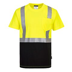 Portwest S358 Nashville Two-Tone T-Shirt, Type R Class 2, Yellow/Black, Size 6X-Large