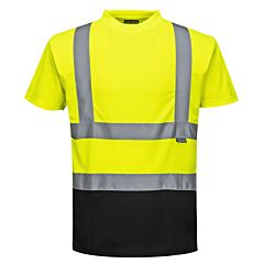 Portwest S378 Two-Tone T-Shirt, Class 2, Yellow/Black, Size 2X-Large