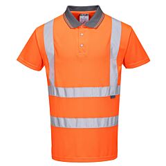 Portwest Rt22 Hi-Vis Short Sleeve Polo, Class 2, Orange, Size X-Large