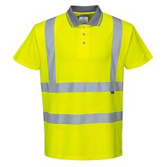 Portwest S477 Hi-Vis Short Sleeve Polo Shirt, Class 2, Yellow Tall, Size 5X-Large