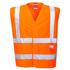 Portwest Fr75 Hi-Vis Fr Vest, Orange, Size Large/X-Large