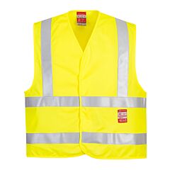 Portwest Fr75 Hi-Vis Fr Vest, Yellow, Size Small/Medium