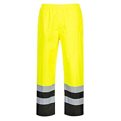 Portwest S486 Hi-Vis Two Tone Traffic Pants, Class E, Yellow/Black, Size Medium