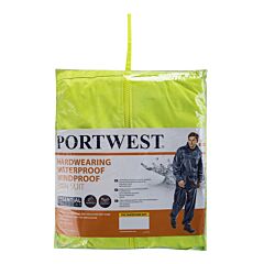 Portwest L440 Essentials Rainsuit (2 Piece Suit), Yellow, Size 3X-Large
