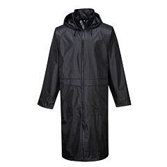 Portwest S438 Classic Rain Coat, Black, Size Small