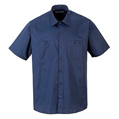 Portwest S124 Industrial Work Shirt, Navy, Size 4X-Large