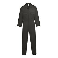 Portwest S998 Work Cotton Coveralls, Black, Size Small