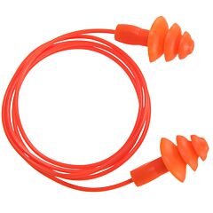 Portwest Ep04 Reusable Corded Tpr Ear Plugs (50 Pairs), Orange, Size