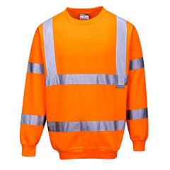 Portwest B303 Hi-Vis Sweatshirt, Class 3, Orange, Size 3X-Large
