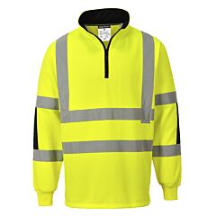 Portwest B308 Xenon Rugby Shirt, Class 3, Yellow, Size 2X-Large