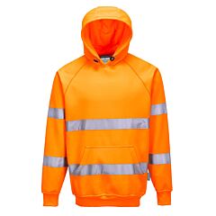 Portwest B304 Hi-Vis Hooded Sweatshirt, Class 3, Orange, Size 3X-Large