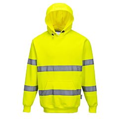 Portwest B304 Hi-Vis Hooded Sweatshirt, Class 3, Yellow, Size X-Large