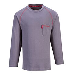Portwest Fr01 Bizflame Fr Crew Neck, Gray, Size 2X-Large