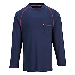 Portwest Fr01 Bizflame Fr Crew Neck, Navy, Size Large