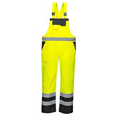 Portwest S488 Contrast Overalls - Unlined, Class E, Yellow/Black, Size 2X-Large