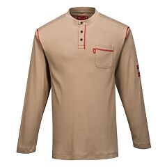 Portwest Fr02 Bizflame Fr Henley, Khaki, Size 3X-Large