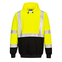 Portwest Ub324 Two Tone Hooded Sweatshirt, Class 3, Yellow/Black, Size 2X-Large