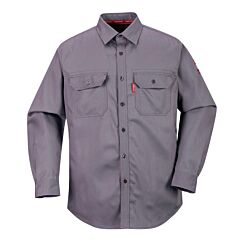 Portwest Fr89 Bizflame 88/12 Fr Shirt, Gray Tall, Size 5X-Large