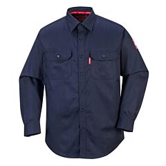 Portwest Fr89 Bizflame 88/12 Fr Shirt, Navy Tall, Size 4X-Large