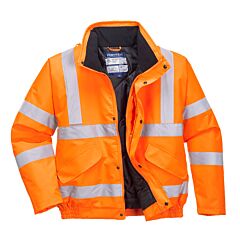 Portwest Urt32 Hi-Vis Bomber Jacket, Class 3, Orange, Size Large