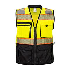 Portwest Us375 Premium Surveyor Vest, Class 2, Yellow/Black, Size 3X-Large