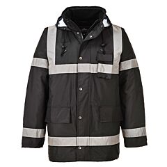 Portwest Us433 Iona Lite Traffic Jacket, Black, Size 3X-Large