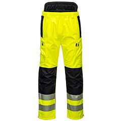 Portwest Pw342 Pw3 Hi-Vis Extreme Rain Pants, Class E, Yellow/Black, Size Large