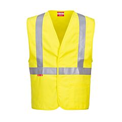 Portwest Ufr23 Nfpa 2112 Woven Vest, Class 2, Yellow, Size Medium