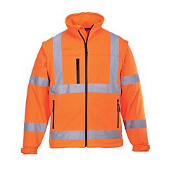 Portwest Us428 Hi-Vis Softshell Jacket (3L), Class 3, Orange, Size X-Large