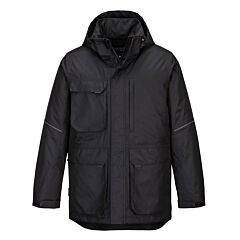 Portwest Kx360 Kx3 Parka Jacket, Black, Size Large