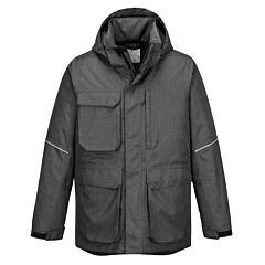 Portwest Kx360 Kx3 Parka Jacket, Gray Marl, Size Large