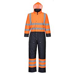 Portwest S485 Hi-Vis Contrast Coveralls, Class 3, Orange/Navy, Size 2X-Large