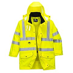 Portwest Us427 Hi-Vis 7-In-1 Traffic Jacket, Class 3, Yellow, Size 4X-Large