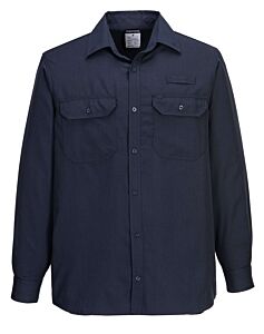 Portwest Fr705 Vented Fr Shirt, Navy, Size Large