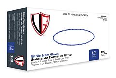 Vguard A11A34 3.5 Mil Nitrile Exam Gloves, Powder-Free, Black, Size X-Large