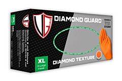 Vguard A1Ga64 8 Mil Nitrile Diamond Textured Industrial Gloves, Powder-Free, Orange, Size X-Large