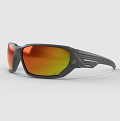 Edge Xdap419 Dawson Safety Glasses, Black Frame With Aqua Precision Red Mirror Lens