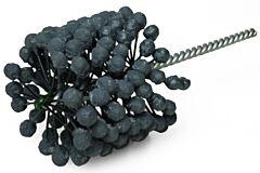 Weiler 34222 Crossflex Bore Brush, Abrasive Globules, 2 In Dia, 7.875 In L, 0.252 In Stem Dia, 120 Grit