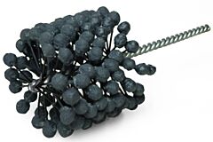 Weiler 34223 Crossflex Bore Brush, Abrasive Globules, 2 In Dia, 7.875 In L, 0.252 In Stem Dia, 180 Grit