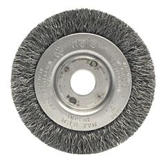 Weiler 00214 Narrow Face Crimped Wire Wheel, 3 In D, .008 Steel Wire