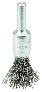 Weiler 10188 3/8" Crimped Wire End Brush .0118" Steel Fill