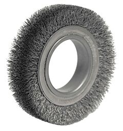 Weiler 06020 Medium-Face Crimped Wire Wheel, 4 1/2 In D, .0118 Steel Wire