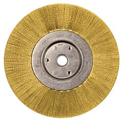 Weiler 01415 6" Narrow Face Crimped Wire Wheel, .005" Brass Fill, 5/8"-1/2" Arbor Hole